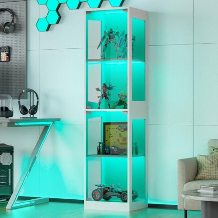 Glass display cabinet with RGB - огляд і ціна Collectible & Vintage Dolls For Halloween