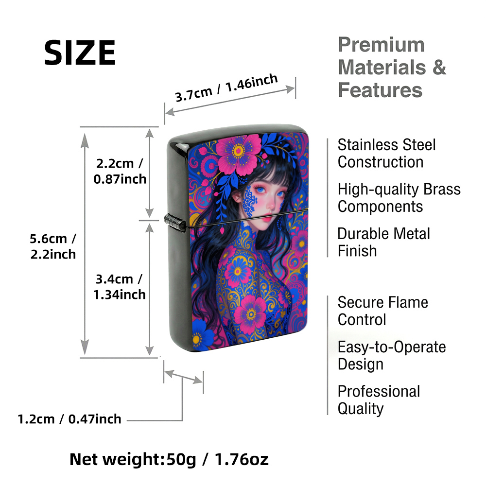 Flip Top Lighter Vibrant Flora - огляд і ціна Vintage Collectible Lighters