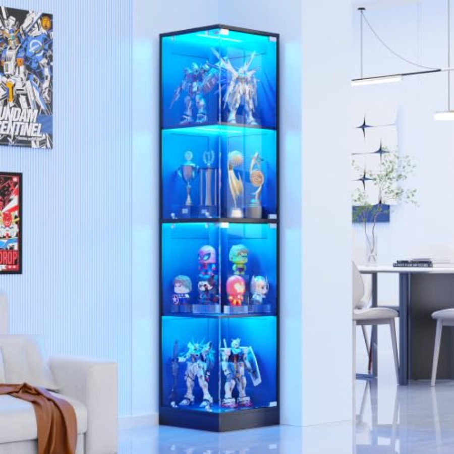 Corner display cabinet with gl - огляд і ціна Collectible & Vintage Dolls For Halloween
