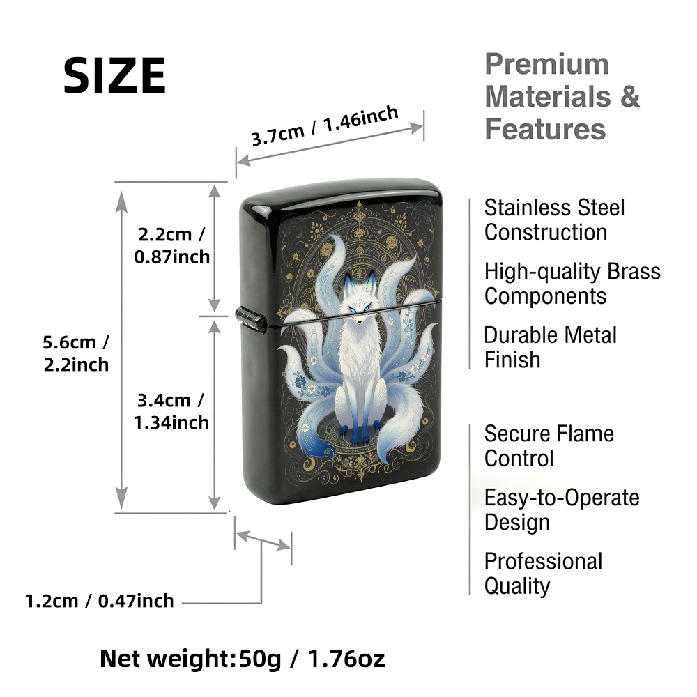 Flip Top Lighter Nine‑Tailed F - огляд і ціна Vintage Collectible Lighters