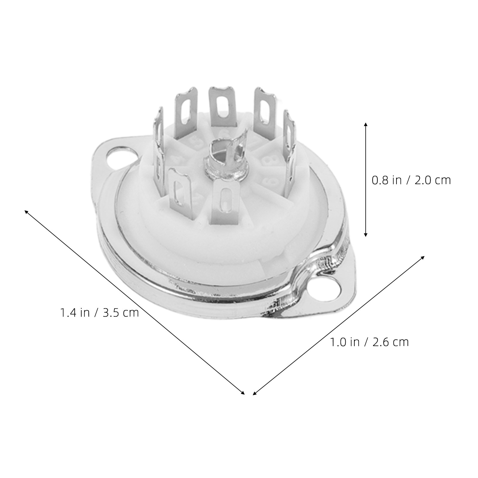 4Pcs 9-Pin Ceramic Tube Socket - огляд і ціна Tube Amplifier Part