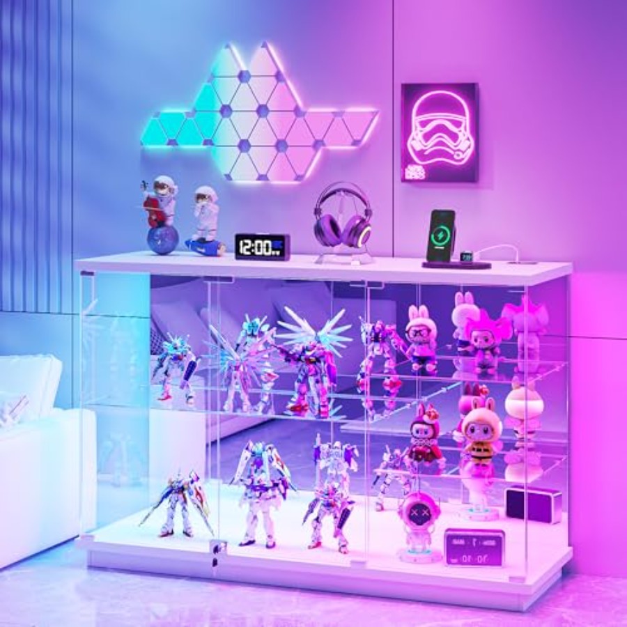 RGB Glass Display Cabinet with - огляд і ціна Collectible & Vintage Dolls For Halloween